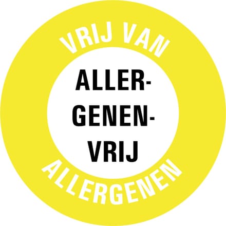 Allergenenvrij sticker op rol 20 mm - 1150 per rol