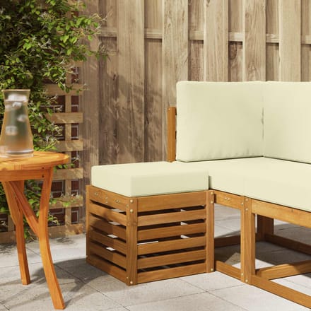 vidaXL - Buitenstoolbank - Massief - Acacia - Hout - Naturel