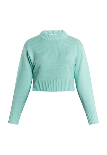 Mymo korte trui Dames aqua