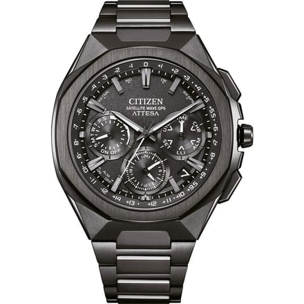 Citizen Attesa Satellite Wave GPS CC4105-69E Horloge - Titanium - Zwart - Ø 46 mm