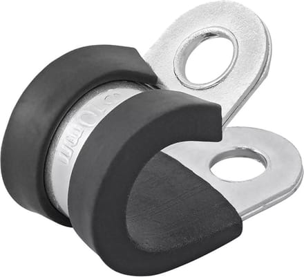 ProPlus Kabelklem - 10 mm - Rubberbescherming - Roestvrij Staal - 6,5 mm Schroefgat