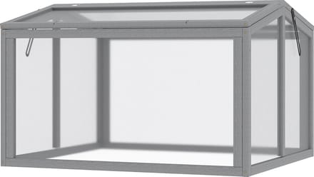 Outsunny verhoogde plantenbak - houten frame - grenenhout - grijs