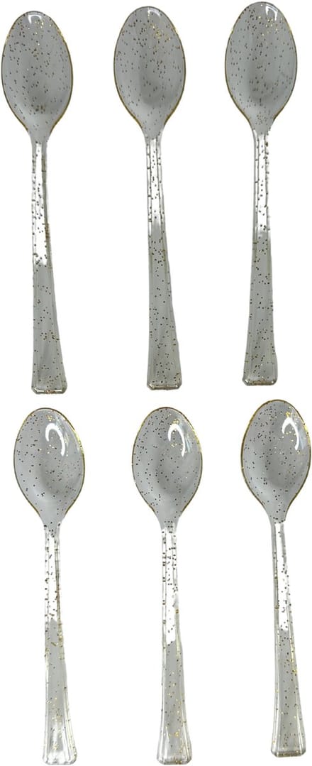 Amuselepels Plastic Goud – Set van 6 – Voor Kerst of Feest – 3BMT®