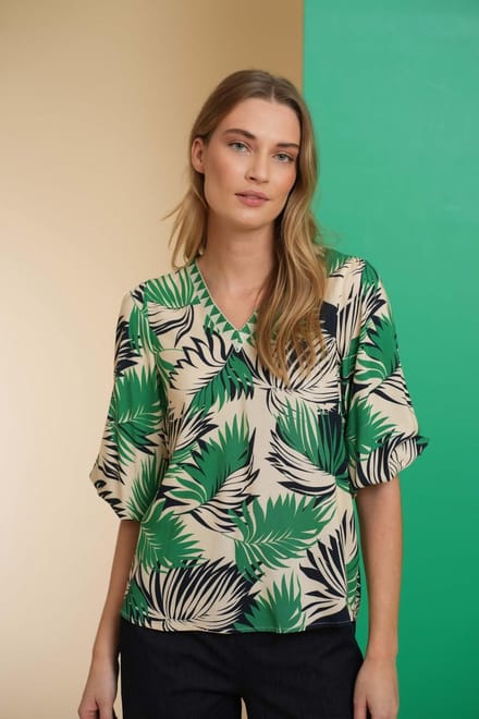 GEISHA - Bloes - Maat S - Vrouwen - Groen - Viscose