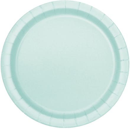 UNIQUE - 20 kleine mintgroene kartonnen bordjes 18 cm voor dessert
