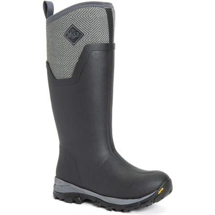 Muck Boot Arctic Ice Tall AGAT | Zwart/Grijs Geometrisch - Regenlaarzen - Maat 41 -