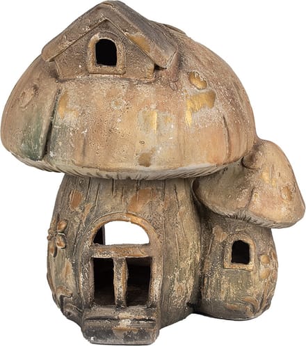 Clayre & Eef Decoratie Beeld Paddenstoel 35 cm Bruin Magnesium (MGO)