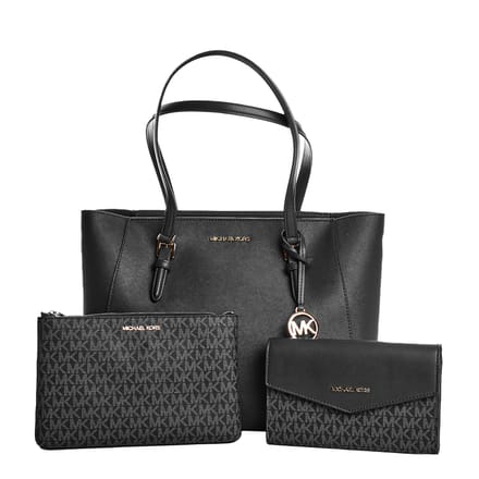 Handtas Dames Michael Kors Charlotte Zwart 34 x 27 x 11 cm