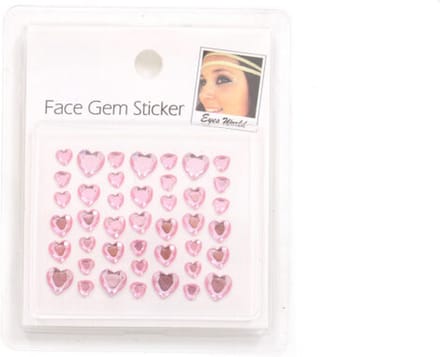 Glitters - Face en Body Opplak Steentjes - Roze - Hartjes - Groot en Klein