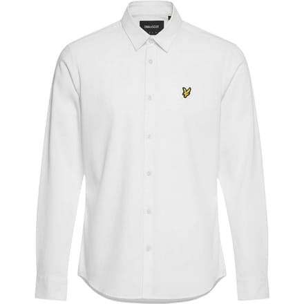 Lyle & Scott Heren Regular Shirt Met Lange Mouwen (Wit)