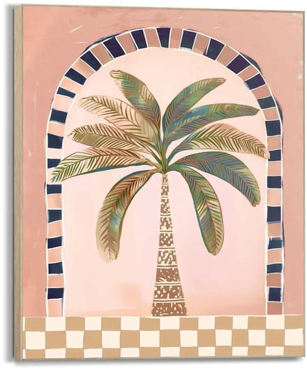 Schilderij Mediterrane palm - 40 x 50 - Hout - REINDERS