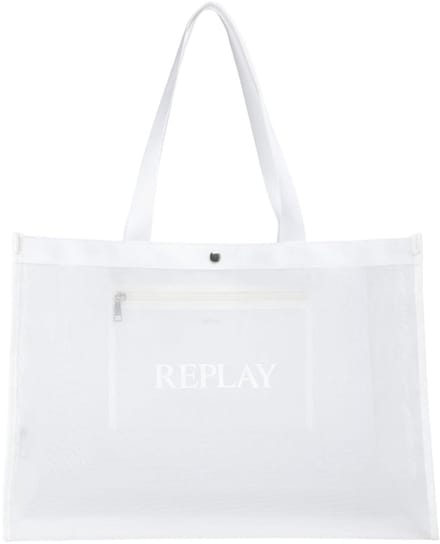 REPLAY schoudertas Tote Bag Dirty White wit
