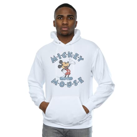 Disney Heren Mickey Mouse Dash Hoodie (Wit)