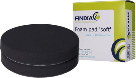 FINIXA Foam Polijstpad ZWART 180mm - 2 stuks