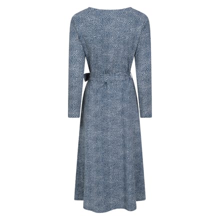 Mountain Warehouse Dames/Dames Santorini gestippelde midi-jurk met lange mouwen (Donkerblauw)