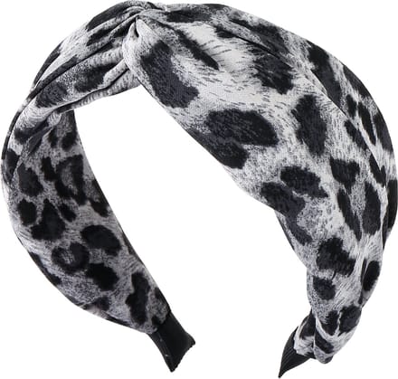 Emilie collection - haarband - panterprint - grijs - diadeem