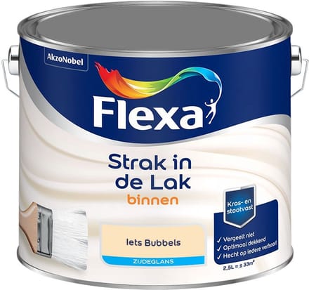 Flexa - Strak In De Lak Binnenlak Zijdeglans - Iets Bubbels - Mengverf - 2,5 L