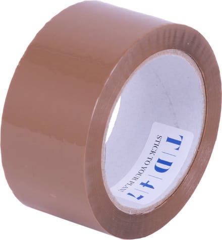 TD47 Verpakkingstape PP low noise 50mm x 66m Bruin