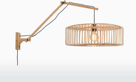 GOOD&MOJO Wandlamp Bromo - Bamboe - 105x60x55cm - Binnen Scandinavisch,Bohemian