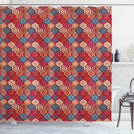 ABAKUHAUS douchegordijn geometrisch – 175x200 cm – Polyester