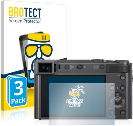 BROTECT - Screenprotector voor Panasonic Lumix DC-TZ200 - Folie Beschermfolie Beschermglas matte 3 Stuks