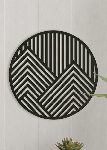Wanddecoratie | Geometrisch 9 rond - L (60x60cm)