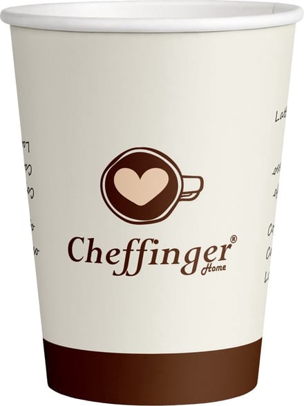 Cheffinger Kartonnen Koffiebeker - 250ml - Cremé - 250 Stuks