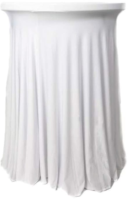 Bankietowo - Elastische Tafelrok - Wit - Ø80cm - 110cm - Polyester
