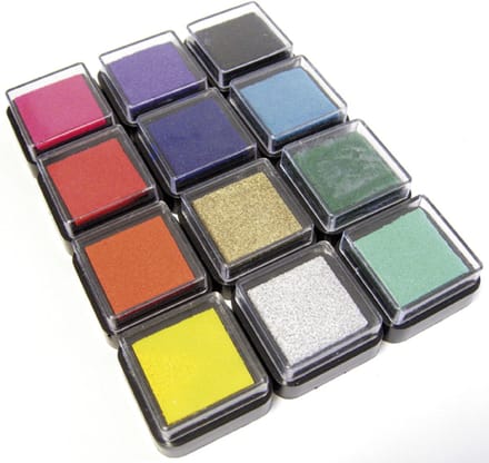 Eduplay - 12 stempelkussens (3,5 x 3,5cm)