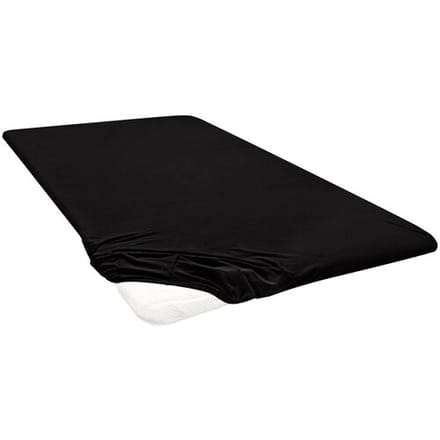 BIBERNA Jersey hoeslaken (Zwart, 180-200 x 200 cm)