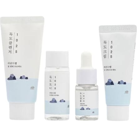 Round Lab Travel-Friendly Mini Skincare Kit 1025 Dokdo Trial Kit white