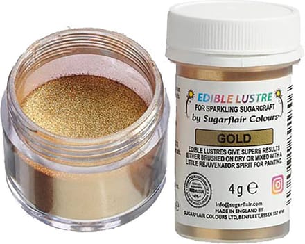 Sugarflair Eetbare Glanspoeder - Gold - 4g - Voedingskleurstof