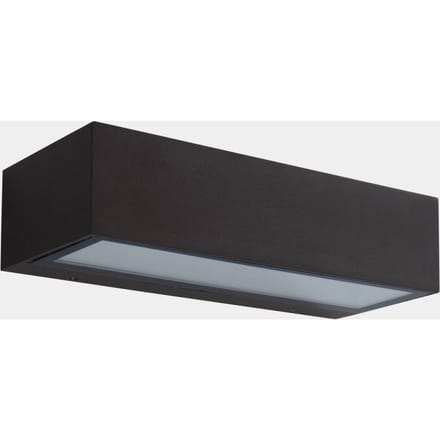 LEDS-C4 LED buiten wandlamp Nemesis, bruin, breedte 19,5 cm