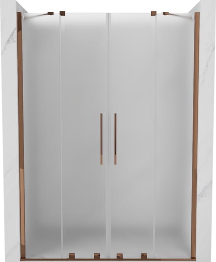 Mexen Velar Duo schuifdouchedeur 150 , ijs, roze goud - 871-150-000-32-60