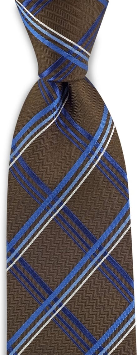 We Love Ties - Stropdassen - Stropdas Skip Skyler - bruin / blauw