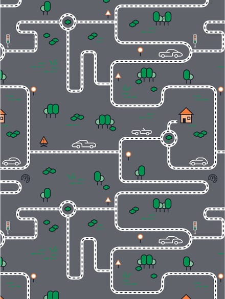 Decopatch papier Wegen Straten Verkeer
