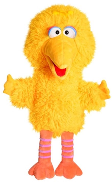 Living Puppets handpop Big bird geel sesamstraat 52cm