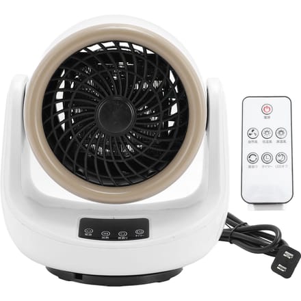 2-in-1 Bureauverwarming Ventilator Verstelbare Temperatuur Timer Oscillerend Elektrische Ruimteverwarming met black