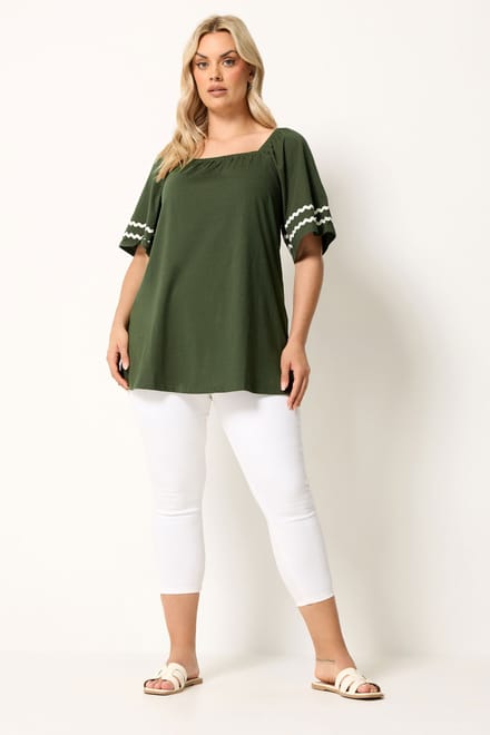 Yours Kakigroene Swingblouse Size 42