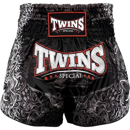 Twins Special Muay Thai & Kickboks Shorts TTBL Rangda – Zwart/Grijs - M