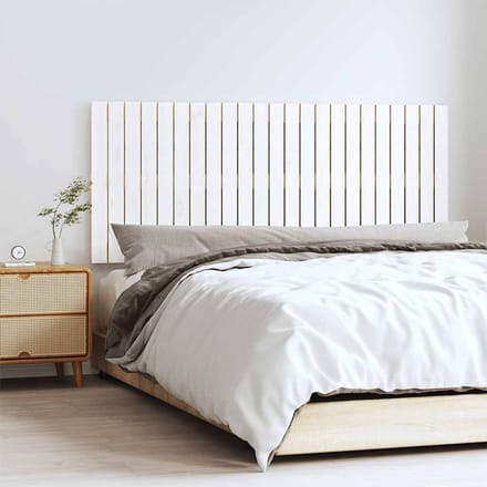 vidaXL - Wandhoofdbord - 147x3x60 - cm - massief - grenenhout - wit