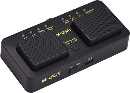 MIDI Besturingspedaal - Draadloze Controller - Muziek Bedienen - 7 Instelbare Modi - 110 x 53 x 28 mm - Zwart