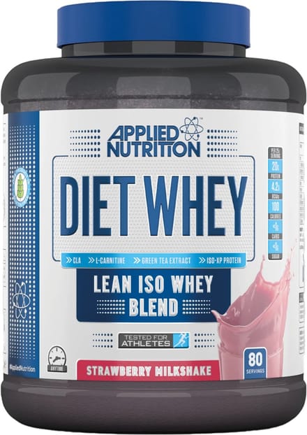 Diet Whey (Strawberry Milkshake - 2000 gram) - APPLIED NUTRITION - Eiwitshake - Whey Protein - Eiwitpoeder - Sportvoeding