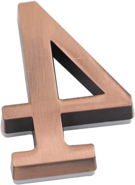 Huisnummer - Deurcijfer - Adres Aangeven - Zelfklevend - 50mm - Rood