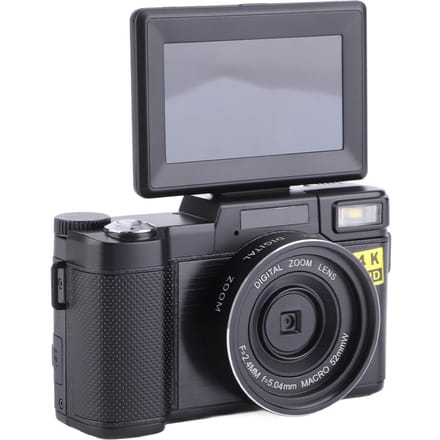 Caméra de vlogging 48 MP, appareil photo numérique 4K anti-vibrations avec écran IPS de 3,2 pouces pour la photographie