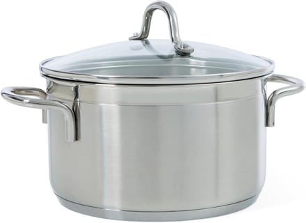 Braadpan - Kookpan Stoofpan - Langzaam Garen - Sandwichbodem - 18 cm 2 Liter - Zilver
