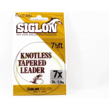 Bas de ligne conique en nylon Siglon de 7,5 pi 7X de Sunline (2255) pur