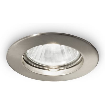 IDEAL LUX Plafondinbouwlamp Jazz, rond, GU10, nikkel