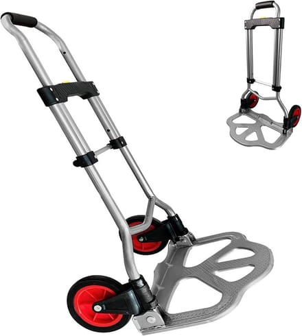 Inklapbare Steekwagen met Verstelbare Handgreep - Robuuste Transporttrolley tot 60 kg