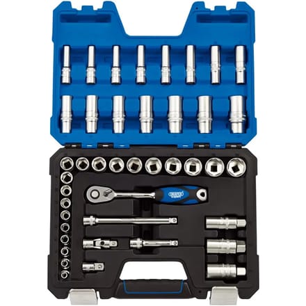 Draper Expert 3/8" Doppenset met lange en korte doppen, 42-delig